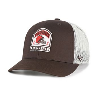 Men's '47 Brown Cleveland Browns Headstone Trucker Adjustable Hat
