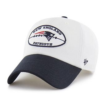 Men's '47 Cream/Navy New England Patriots Pique Patch Clean Up Adjustable Hat