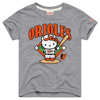 Youth Homage Gray Baltimore Orioles Hello Kitty x MLB Tri-Blend T-Shirt