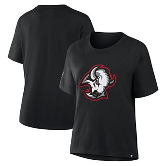 Women's Fanatics Black Buffalo Sabres Alt Logo T-Shirt