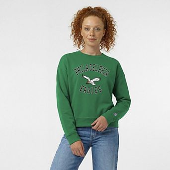 Women's Champion Kelly Green Philadelphia Eagles Heart & Soul Powerblend Sweatshirt