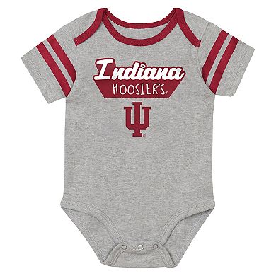 Newborn Outerstuff Crimson Indiana Hoosiers Star Player Three-Piece Bodysuit Set