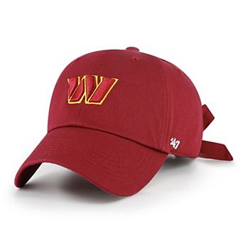 Women's '47 Burgundy Washington Commanders Bow Back Clean Up Adjustable Hat