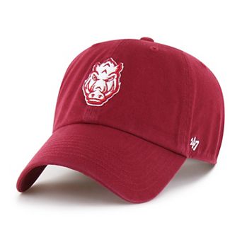 Men's '47 Cardinal Arkansas Razorbacks Clean Up Adjustable Hat