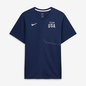Men's Nike Navy Team USA Sideline UV Dri-FIT Coaches Shirt