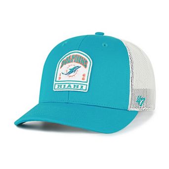Men's '47 Aqua Miami Dolphins Headstone Trucker Adjustable Hat