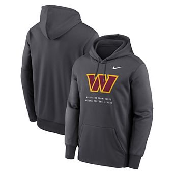 Men's Nike Charcoal Washington Commanders Toss Sweep Therma-FIT Hoodie