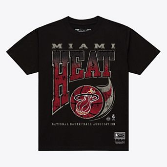 Men's Mitchell & Ness Black Miami Heat Hardwood Classics Ball Out T-Shirt