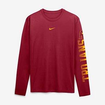 Men's Nike Cardinal USC Trojans Primetime Logo Sleeve Legend Dri-FIT Long Sleeve T-Shirt