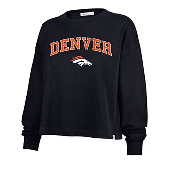Women's '47 Navy Denver Broncos Plus Size Sydney Arch Game T-Shirt