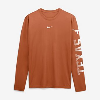 Men's Nike Texas Orange Texas Longhorns Primetime Logo Sleeve Legend Dri-FIT Long Sleeve T-Shirt