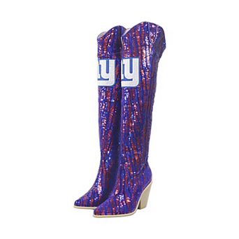 Cuce New York Giants Over-the-Knee Two-Tone Sequin Boots