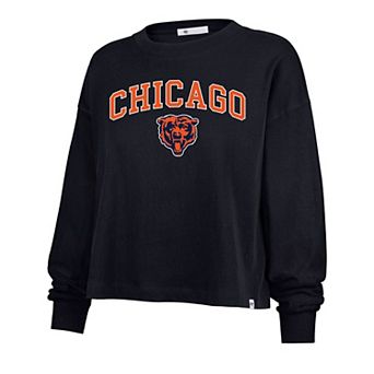 Women's '47 Navy Chicago Bears Plus Size Sydney Arch Game T-Shirt