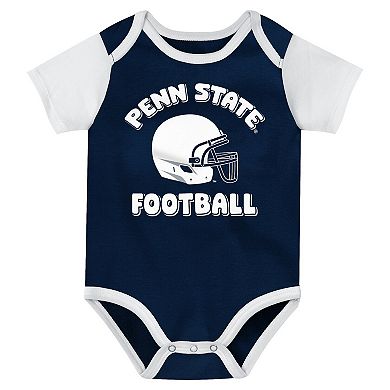 Newborn Outerstuff Navy Penn State Nittany Lions Star Player Three-Piece Bodysuit Set