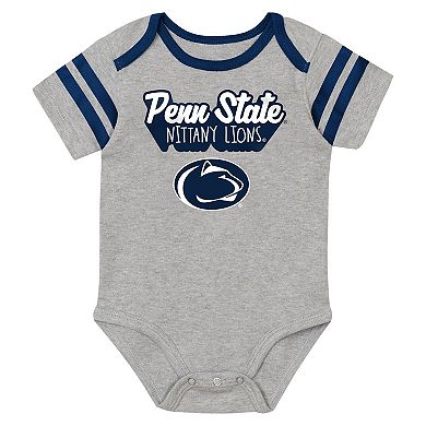 Newborn Outerstuff Navy Penn State Nittany Lions Star Player Three-Piece Bodysuit Set