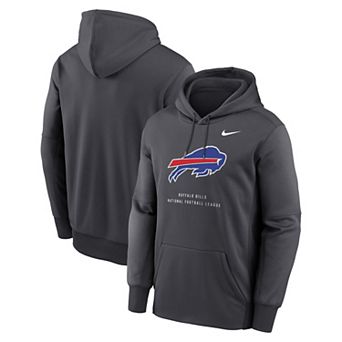 Men's Nike Charcoal Buffalo Bills Toss Sweep Therma-FIT Hoodie