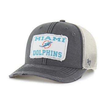Men's '47 Charcoal Miami Dolphins Egremont Well-Worn Adjustable Trucker Hat