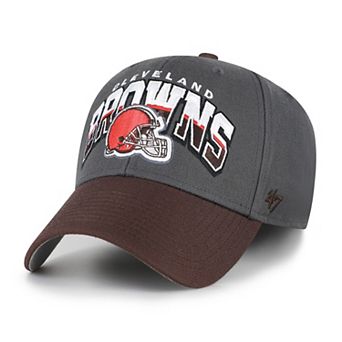 Men's '47 Charcoal Cleveland Browns Split Block MVP Adjustable Hat