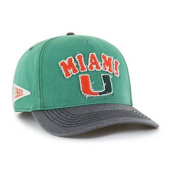 Unisex '47 Green/Black Miami Hurricanes Well-Worn Calderwood Hitch Adjustable Hat