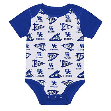 Newborn Outerstuff Royal Kentucky Wildcats Star Player Three-Piece Bodysuit Set