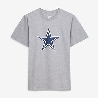 Men's Logo Athletic Heather Gray Dallas Cowboys Primary Logo T-Shirt
