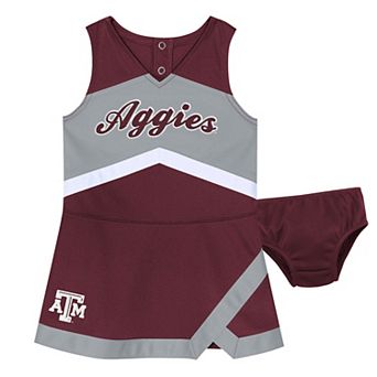 Girls Toddler Maroon Texas A&M Aggies Cheer Captain Dress with Bloomers