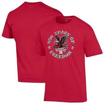 Men's Champion Scarlet Nebraska Huskers Americana 250 Years of Freedom Tonal T-Shirt