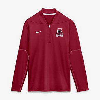Men's Nike Crimson Alabama Crimson Tide 2026 Sideline Midweight Half-Zip Dri-FIT Pullover