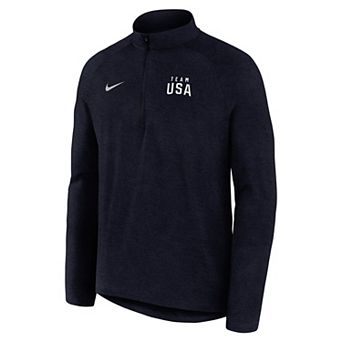 Men's Nike Navy Team USA Stride Raglan Dri-FIT Half-Zip Pullover