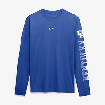 Men's Nike Royal Kentucky Wildcats Primetime Logo Sleeve Legend Dri-FIT Long Sleeve T-Shirt