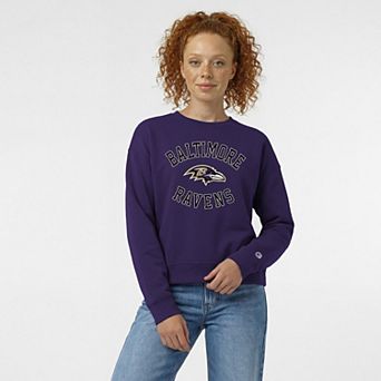 Women's Champion Purple Baltimore Ravens Heart & Soul Powerblend Sweatshirt