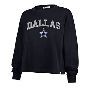 Women's '47 Navy Dallas Cowboys Plus Size Sydney Arch Game T-Shirt