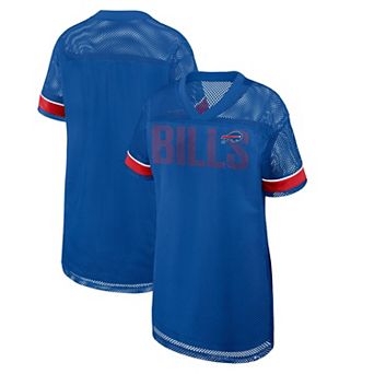 Women's Fanatics Royal Buffalo Bills Oversized Team First Deep Route Mesh V-Neck Dress