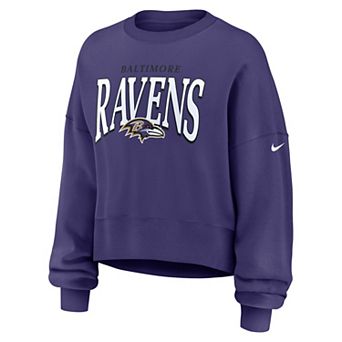 Women's Nike Purple Baltimore Ravens Oversized Phoenix Fleece Sweatshirt