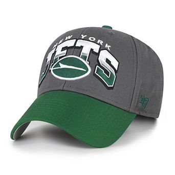 Men's '47 Charcoal New York Jets Split Block MVP Adjustable Hat