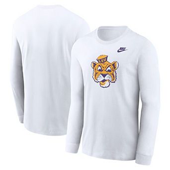 Men's Nike White LSU Tigers Legacy Primary Logo Long Sleeve T-Shirt