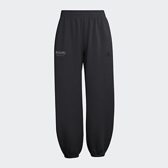 Women's adidas Black Miami Hurricanes Soft Lux Sweatpants