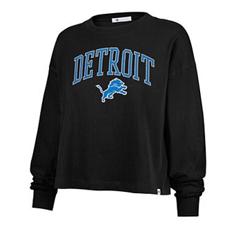 Women's '47 Blue Detroit Lions Plus Size Sydney Arch Game T-Shirt
