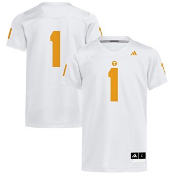 Youth adidas #1 White Tennessee Volunteers Replica Football Jersey