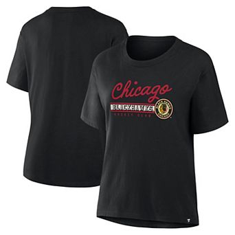 Women's Fanatics Black Chicago Blackhawks Hometown Premium Legacy T-Shirt