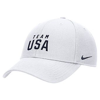 Men's Nike White Team USA Dri-FIT Club Adjustable Hat