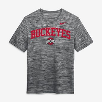 Men's Nike Anthracite Ohio State Buckeyes Primetime Arch Logo Velocity Dri-FIT T-Shirt