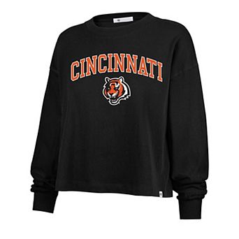 Women's '47 Black Cincinnati Bengals Plus Size Sydney Arch Game T-Shirt