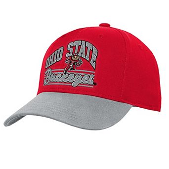 Youth Outerstuff Scarlet/Gray Ohio State Buckeyes Dad Unstructured Adjustable Hat