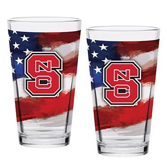 NC State Wolfpack Two-Pack 16oz. Americana Pint Glass Set