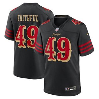 Men's Nike The Faithful Black San Francisco 49ers Rivalries Collection Game Jersey