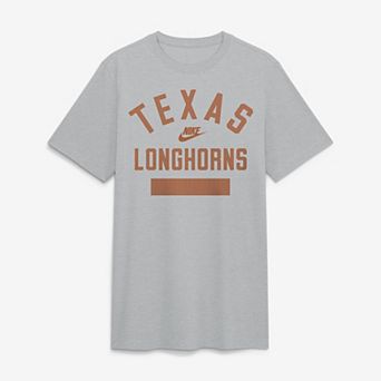 Men's Nike Heather Gray Texas Longhorns Arch Wordmark Legacy Tri-Blend T-Shirt