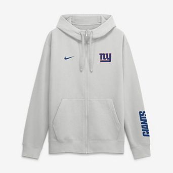 Men's Nike Gray New York Giants Cool Down Club Full-Zip Hoodie