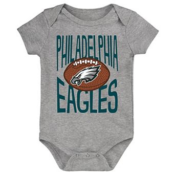 Newborn Outerstuff Gray Philadelphia Eagles For the Ball Bodysuit