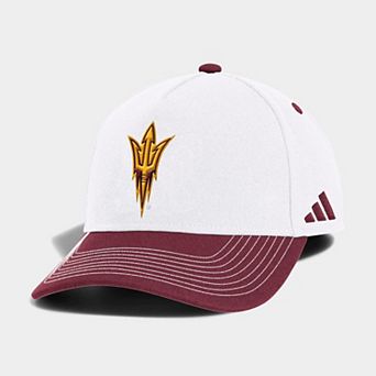 Unisex adidas White/Maroon Arizona State Sun Devils 2026 Sideline A-Frame Adjustable Hat